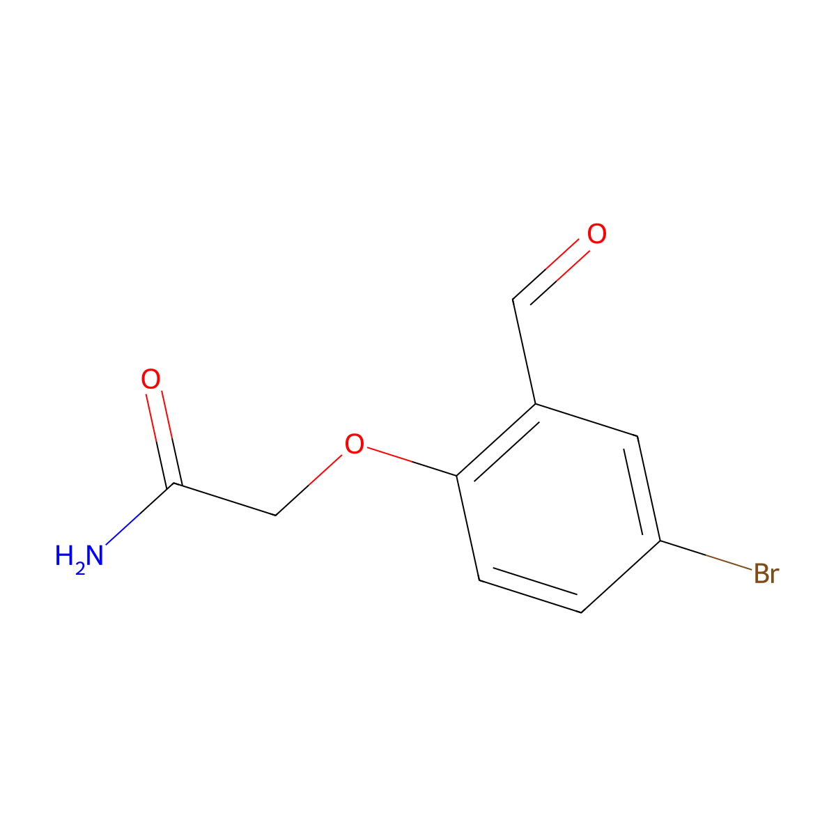 2-(4-Bromo-2-formylphenoxy)acetamide molecular structure, CAS 515832-69-6
