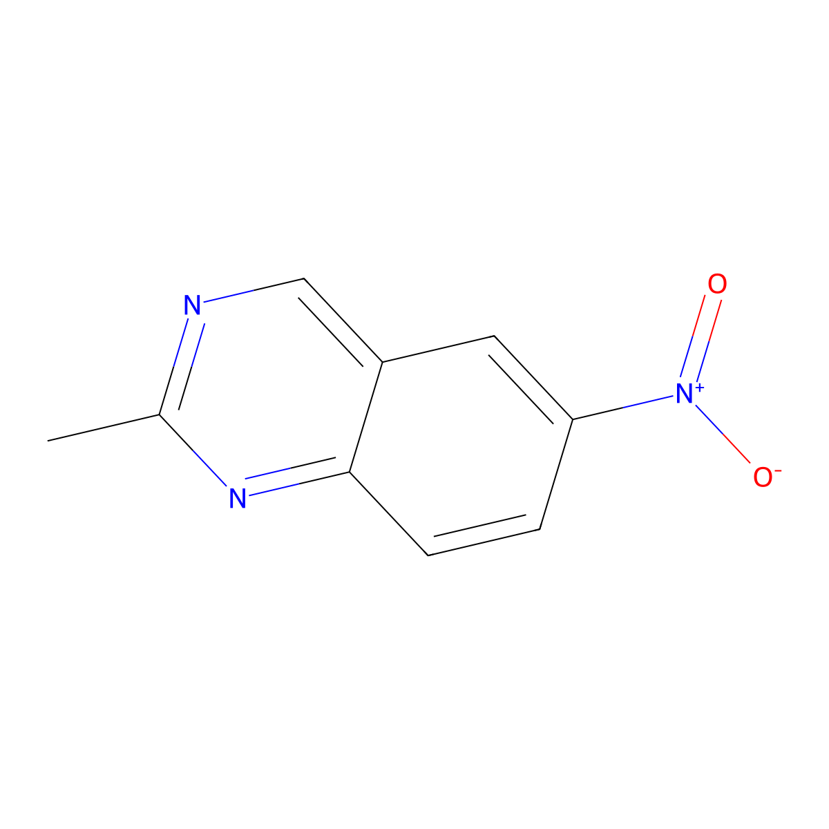 2-Methyl-6-nitroquinazoline molecular structure, CAS 515832-80-1