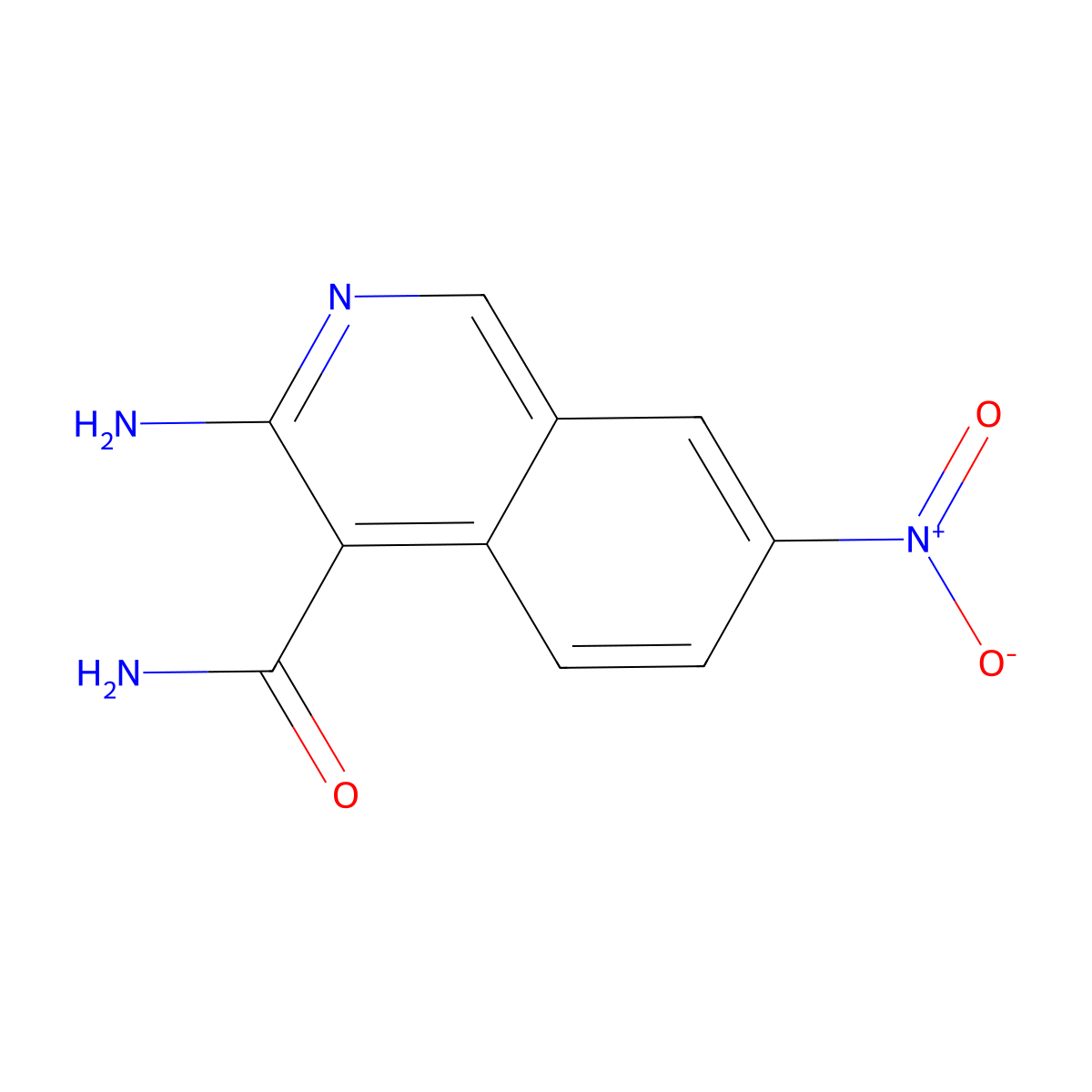 3-Amino-7-nitroisoquinoline-4-carboxamide molecular structure, CAS 515832-81-2