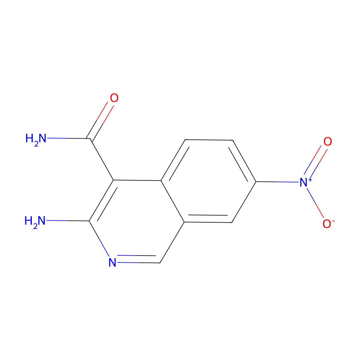 3-Amino-7-nitroisoquinoline-4-carboxamide molecular structure, CAS 515832-81-2