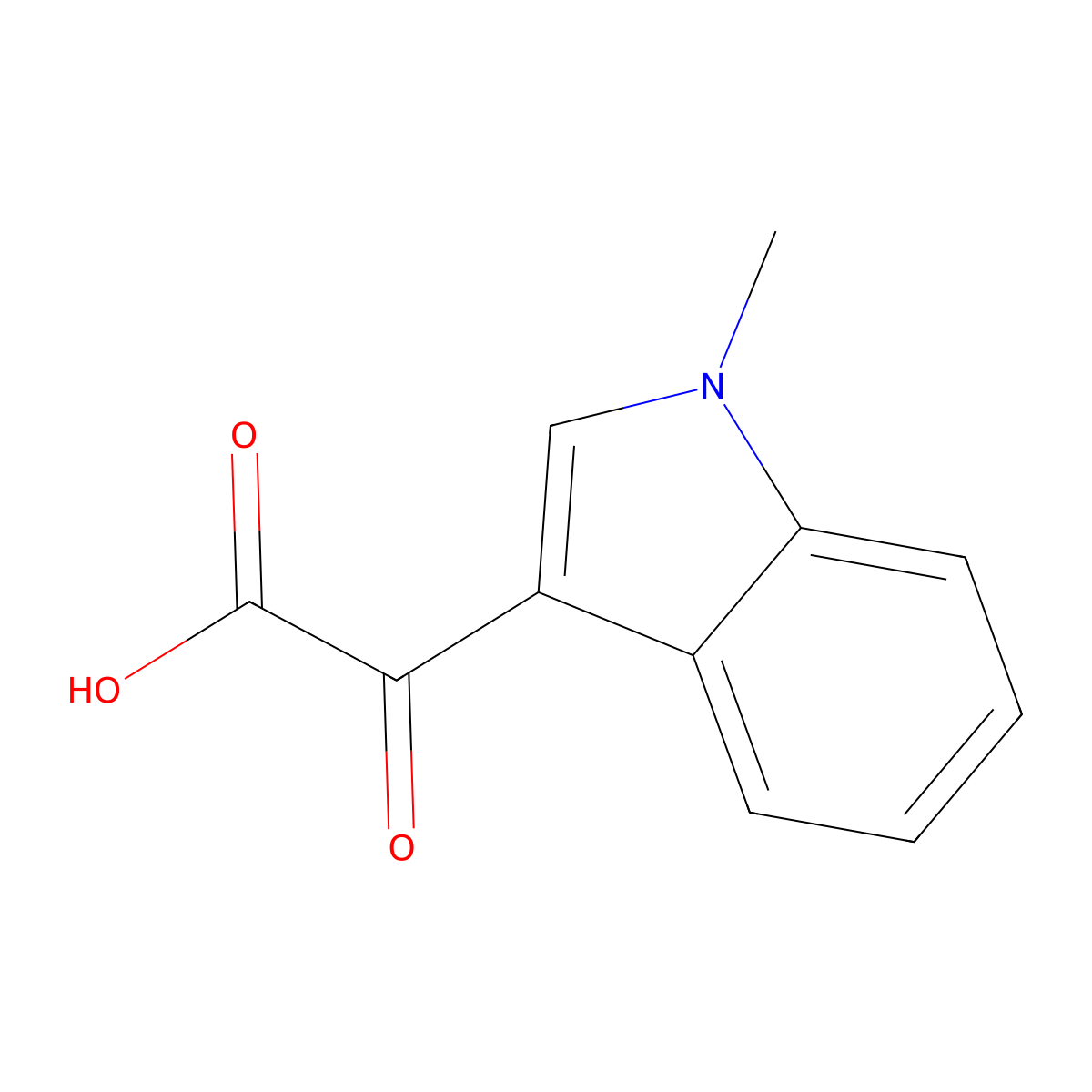 N-Methyl-3-indoleglyoxylic acid molecular structure, CAS 51584-18-0