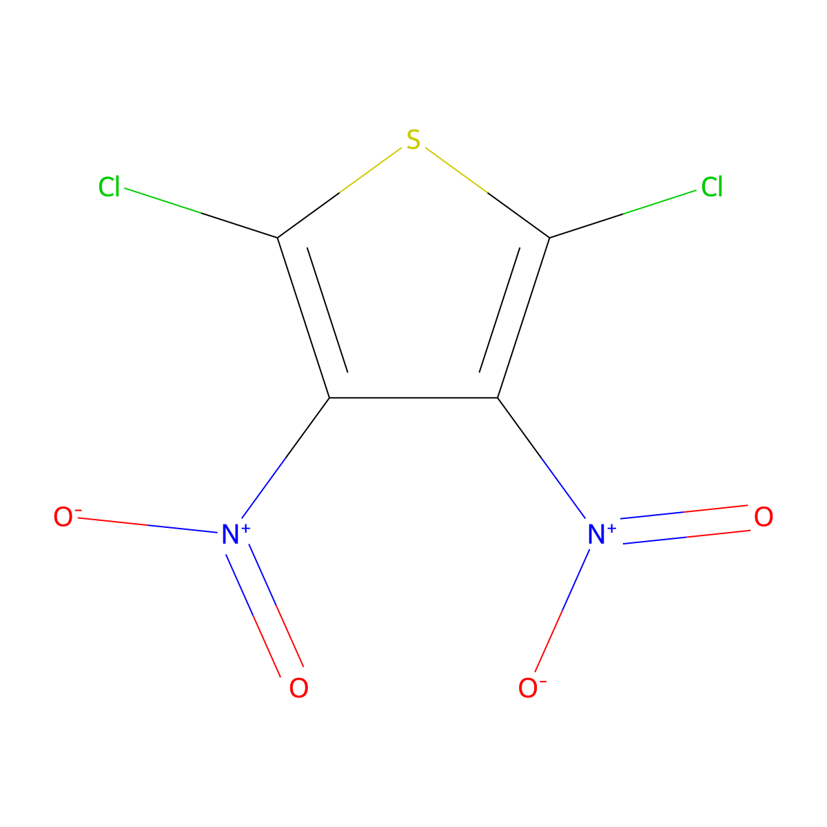 2,5-Dichloro-3,4-dinitrothiophene molecular structure, CAS 51584-21-5