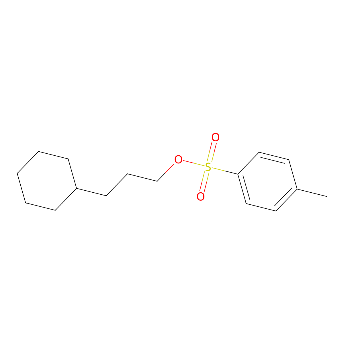 3-Cyclohexylpropyl 4-methylbenzenesulfonate molecular structure, CAS 51584-56-6