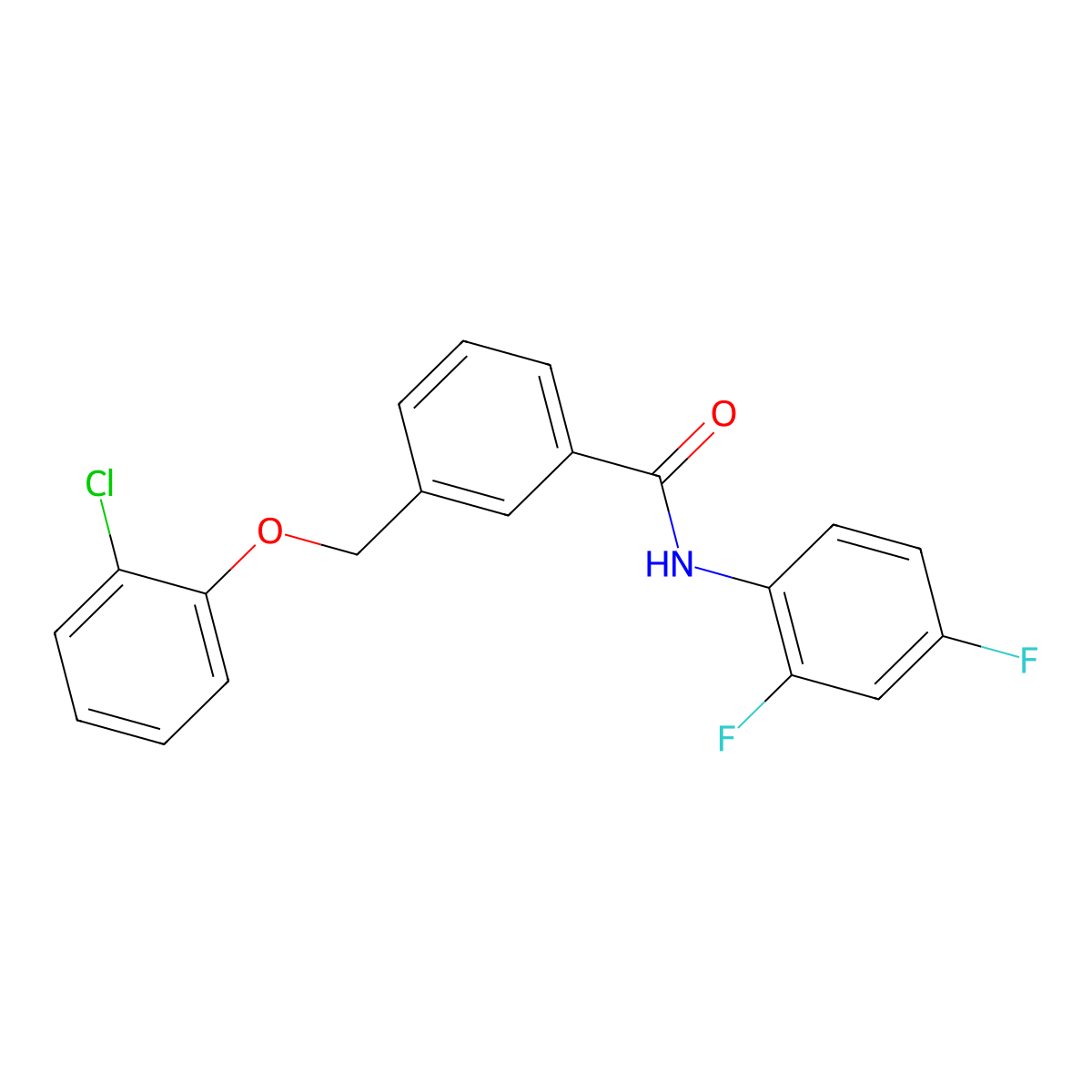 3-[(2-chlorophenoxy)methyl]-N-(2,4-difluorophenyl)benzamide molecular structure, CAS 515847-22-0