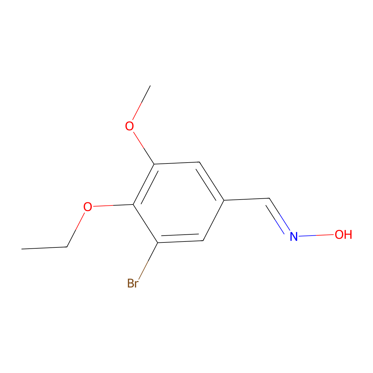 (3-Bromo-4-ethoxy-5-methoxyphenyl)(hydroxyimino)methane molecular structure, CAS 515847-34-4