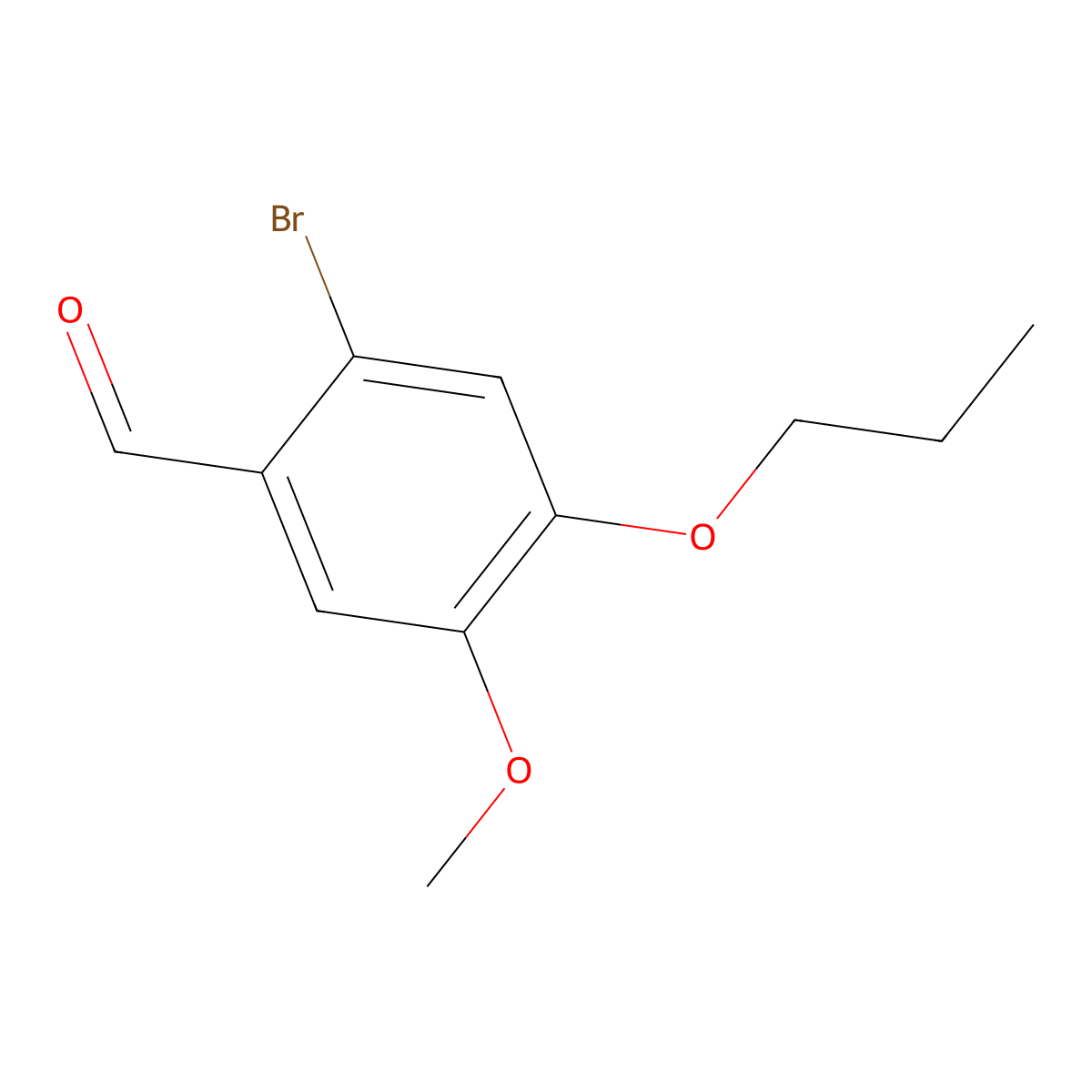 2-Bromo-5-methoxy-4-propoxybenzaldehyde molecular structure, CAS 515847-38-8