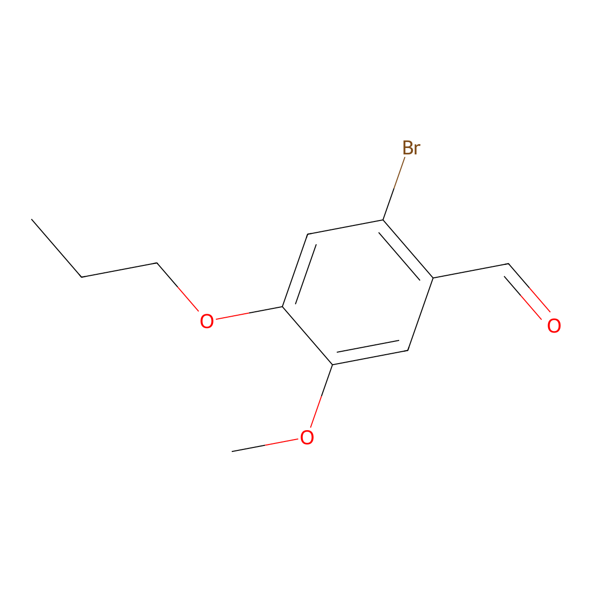 2-Bromo-5-methoxy-4-propoxybenzaldehyde molecular structure, CAS 515847-38-8