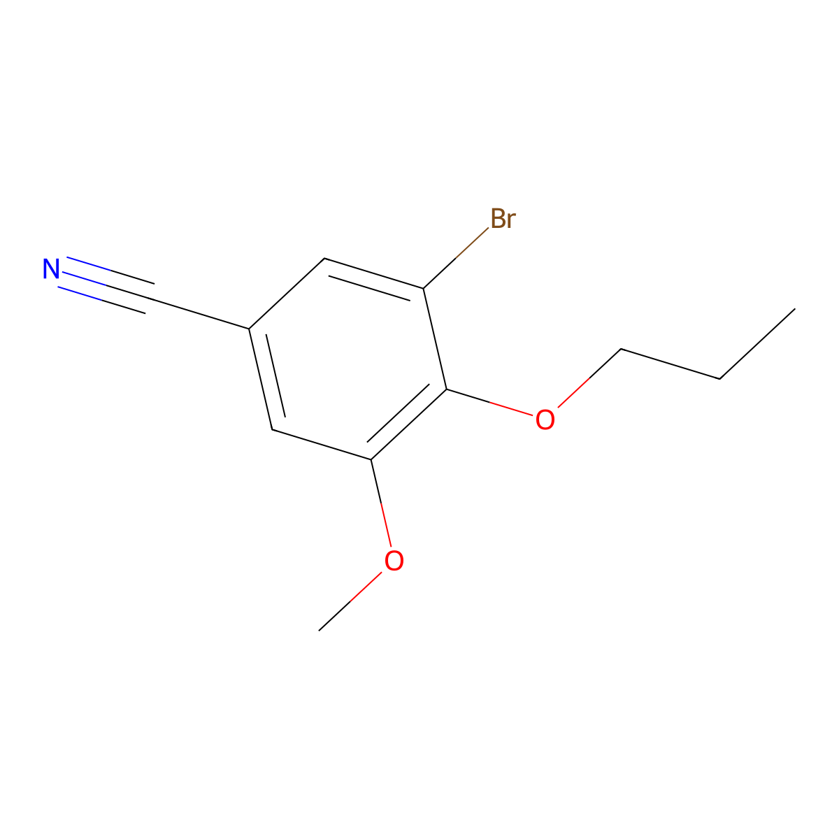 3-Bromo-5-methoxy-4-propoxybenzonitrile molecular structure, CAS 515848-04-1