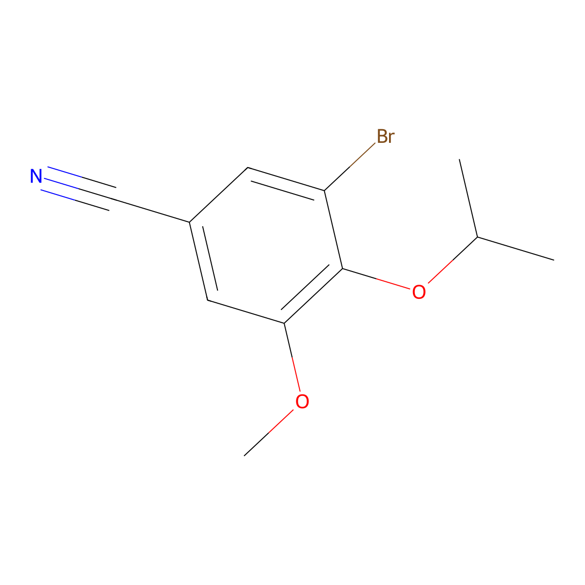 3-Bromo-4-isopropoxy-5-methoxybenzonitrile molecular structure, CAS 515848-62-1