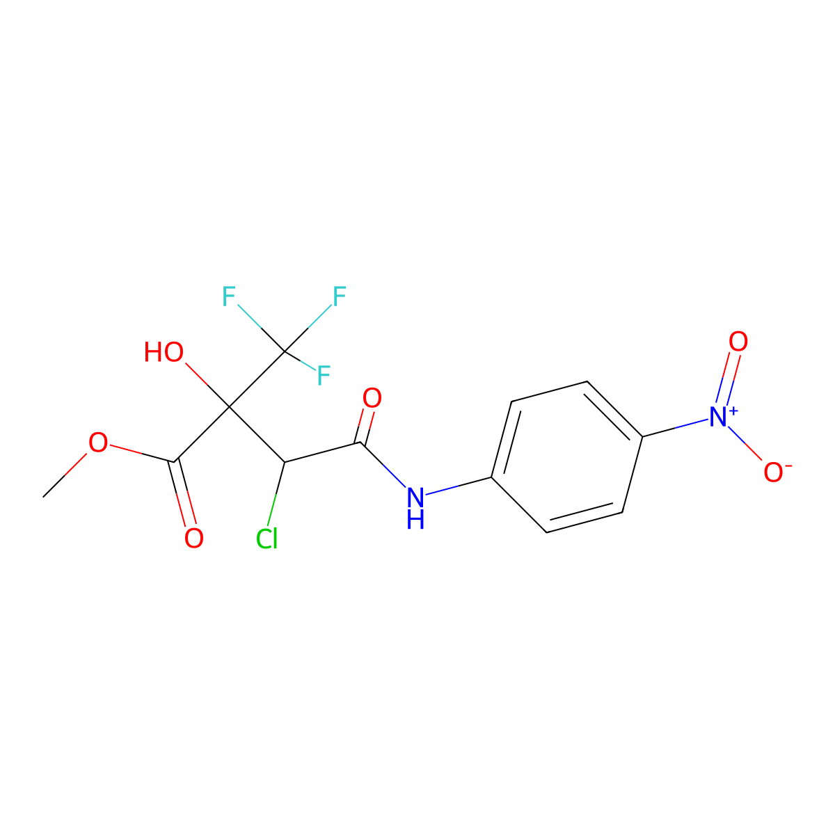 Methyl 3-chloro-2-hydroxy-4-(4-nitroanilino)-4-oxo-2-(trifluoromethyl)butanoate molecular structure, CAS 515850-30-3