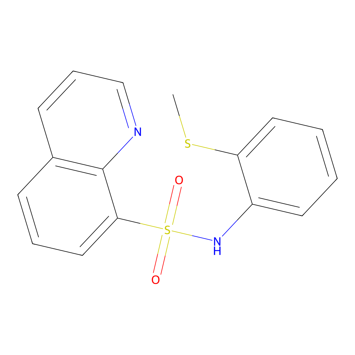 N-(2-methylsulfanylphenyl)quinoline-8-sulfonamide molecular structure, CAS 515858-79-4