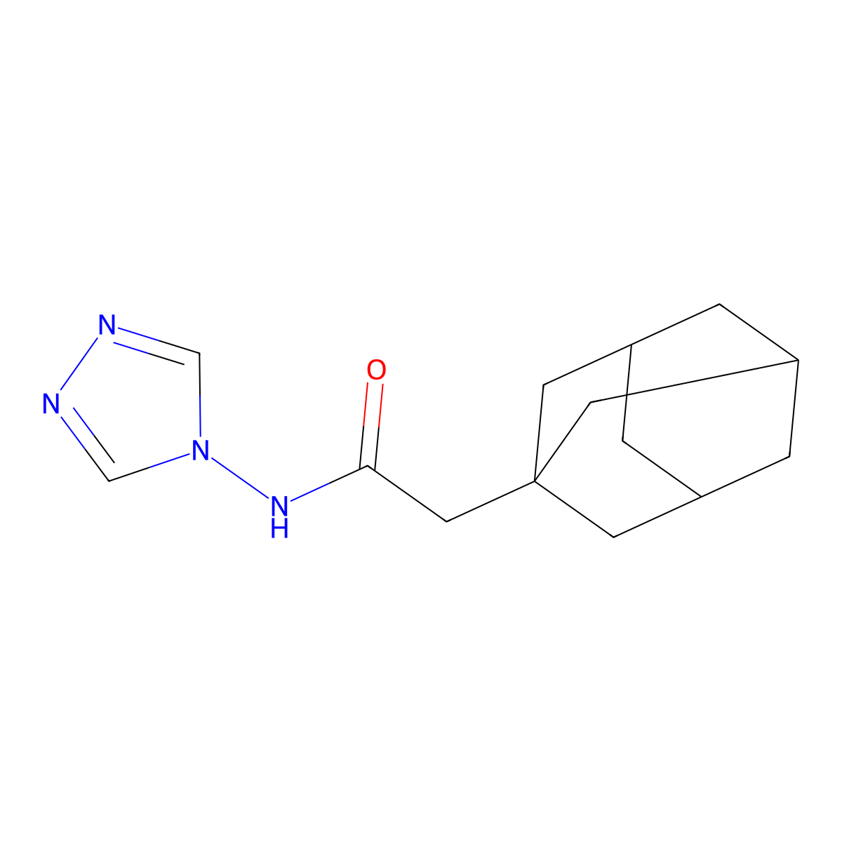 2-(1-adamantyl)-N-(1,2,4-triazol-4-yl)acetamide molecular structure, CAS 515859-03-7