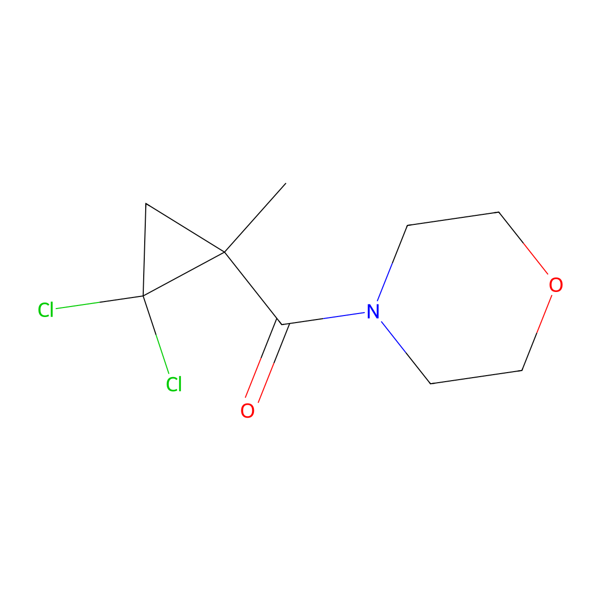 4-[(2,2-Dichloro-1-methylcyclopropyl)carbonyl]morpholine molecular structure, CAS 515859-13-9
