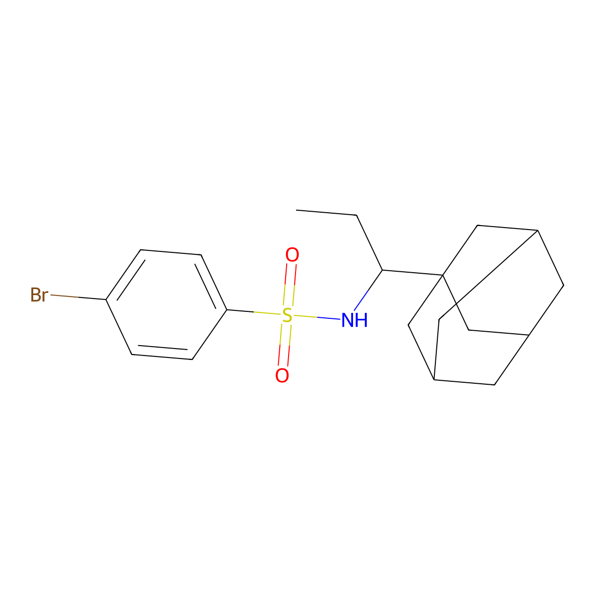 N-[1-(1-adamantyl)propyl]-4-bromobenzenesulfonamide molecular structure, CAS 515859-57-1
