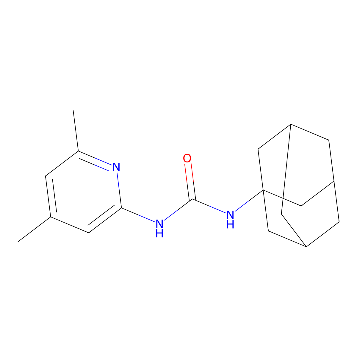 1-(1-Adamantyl)-3-(4,6-dimethylpyridin-2-yl)urea molecular structure, CAS 515859-61-7