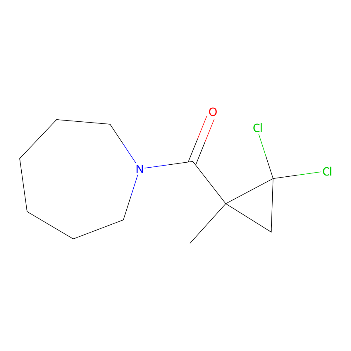 Azepan-1-yl-(2,2-dichloro-1-methylcyclopropyl)methanone molecular structure, CAS 515859-72-0