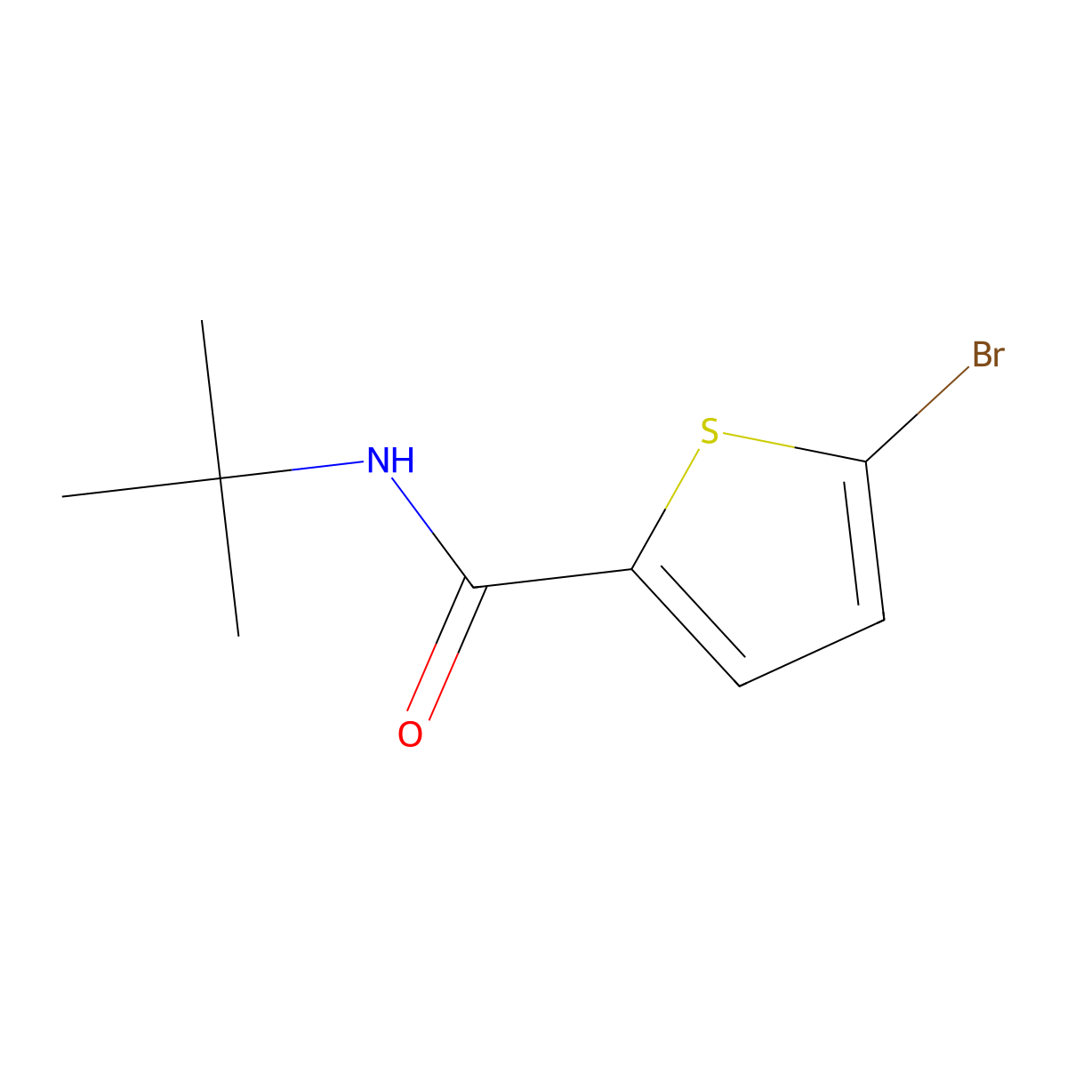 5-bromo-N-tert-butylthiophene-2-carboxamide molecular structure, CAS 515859-97-9