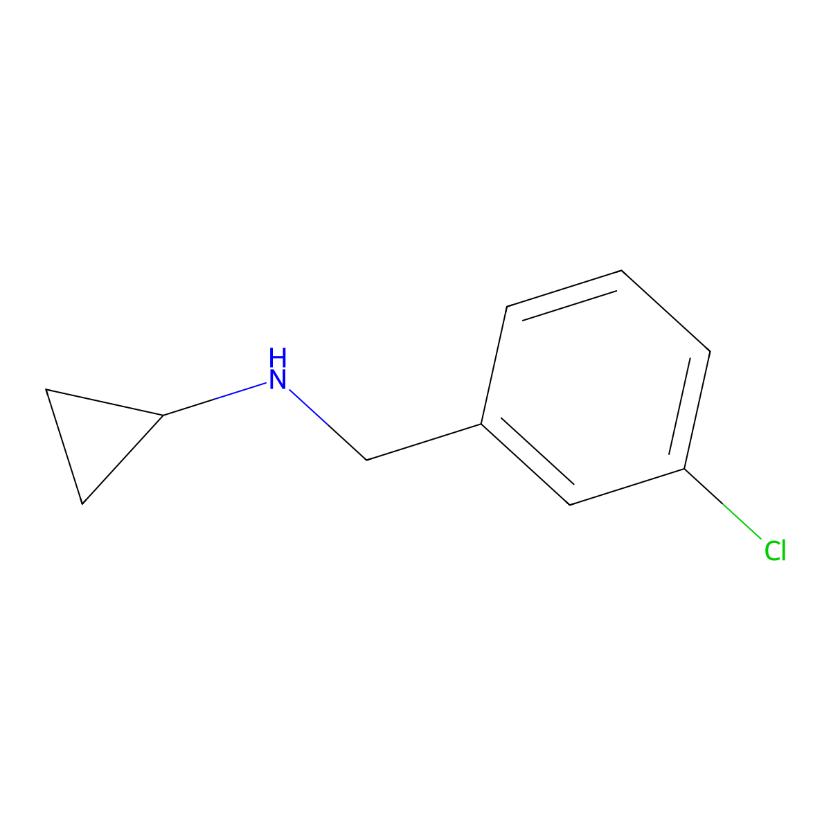 (3-Chlorobenzyl)cyclopropylamine molecular structure, CAS 51586-21-1