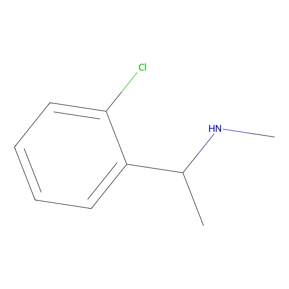 (1-(2-Chlorophenyl)ethyl)(methyl)amine molecular structure, CAS 51586-22-2