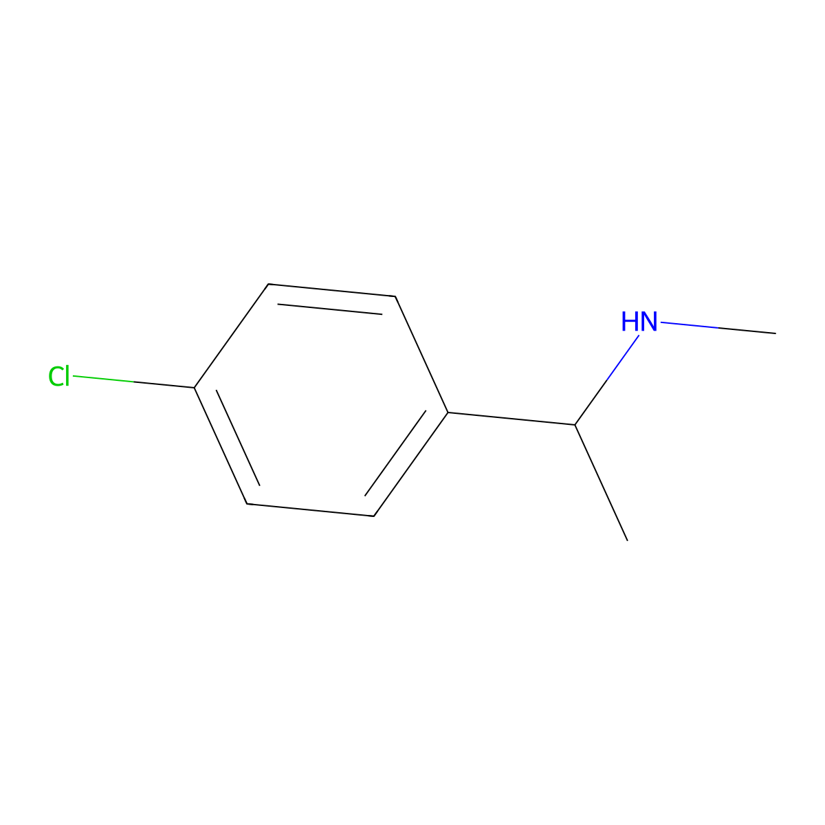 [1-(4-Chlorophenyl)ethyl](methyl)amine molecular structure, CAS 51586-23-3
