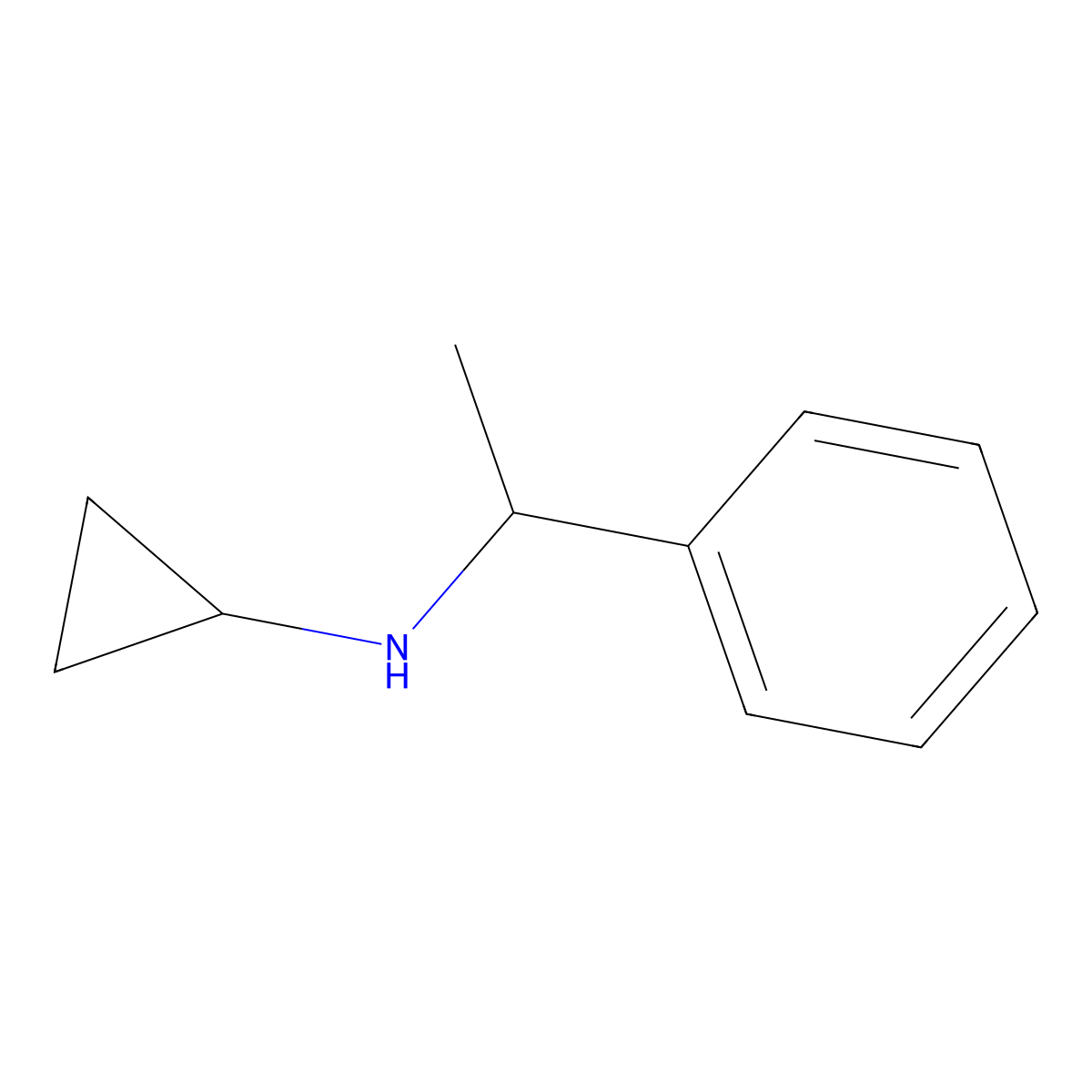 N-Cyclopropyl-alpha-methylbenzenemethanamine molecular structure, CAS 51586-25-5