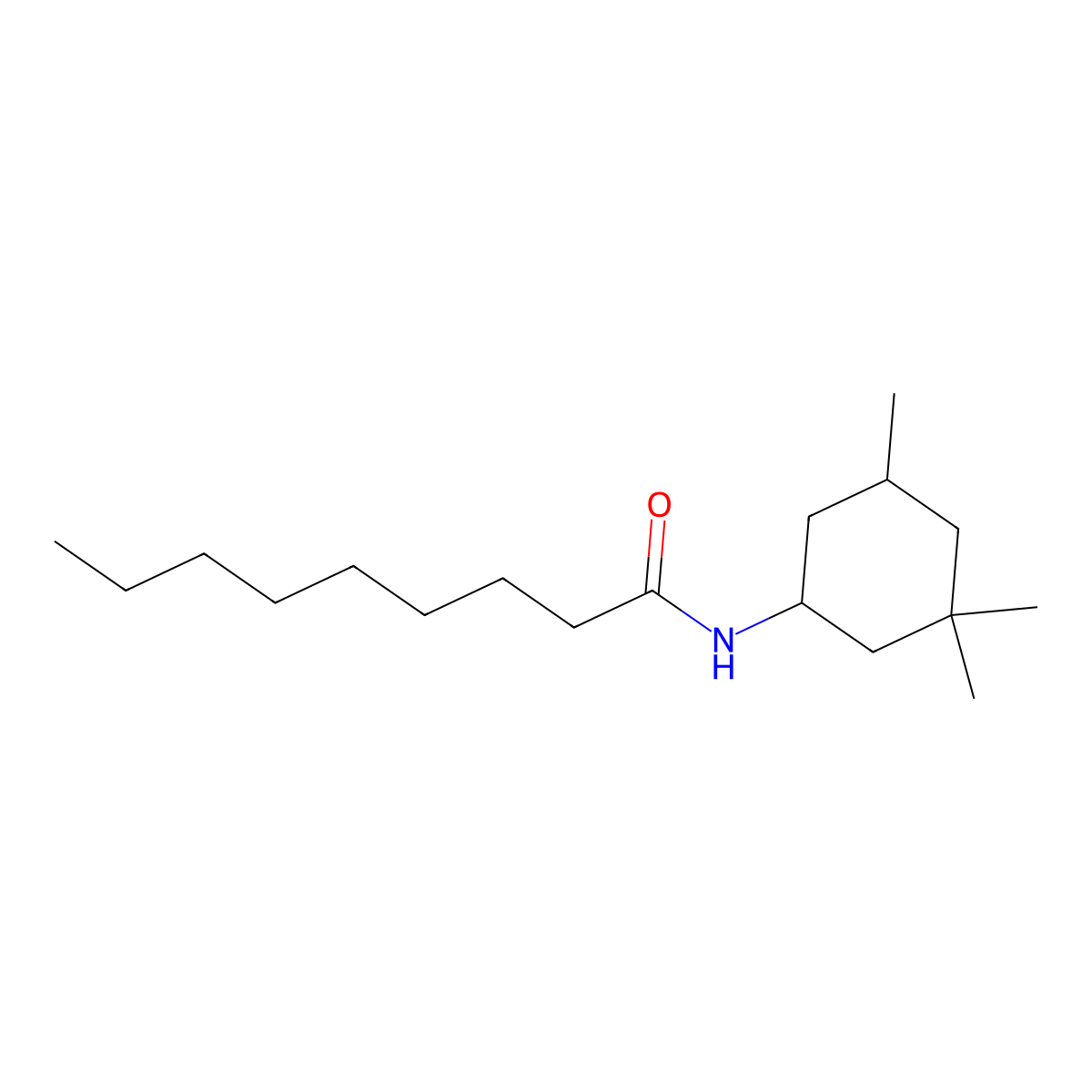 N-(3,3,5-trimethylcyclohexyl)nonanamide molecular structure, CAS 515860-12-5