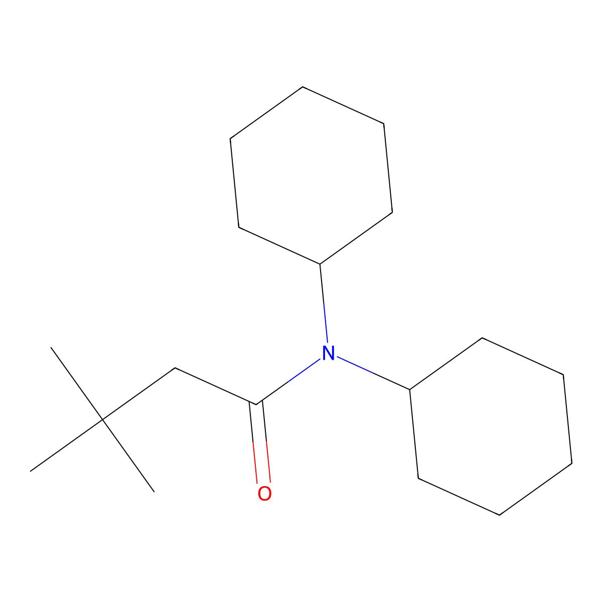 N,N-dicyclohexyl-3,3-dimethylbutanamide molecular structure, CAS 515860-15-8
