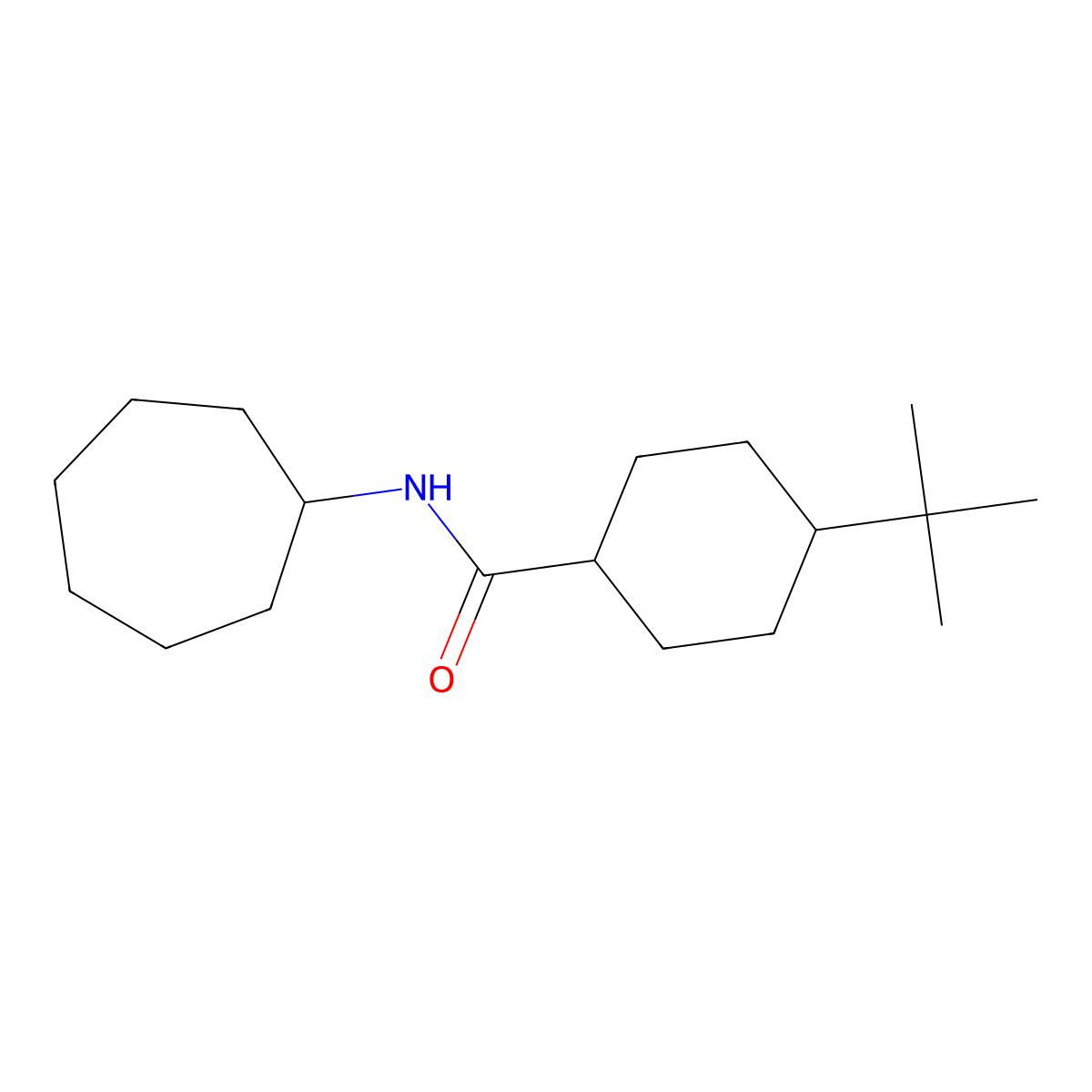 4-tert-butyl-N-cycloheptylcyclohexane-1-carboxamide molecular structure, CAS 515860-36-3