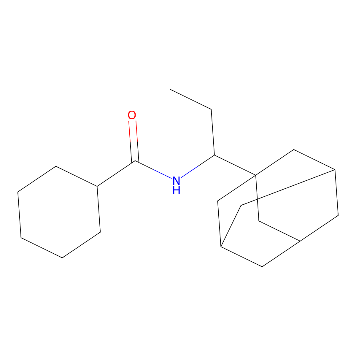 N-[1-(1-adamantyl)propyl]cyclohexanecarboxamide molecular structure, CAS 515860-62-5