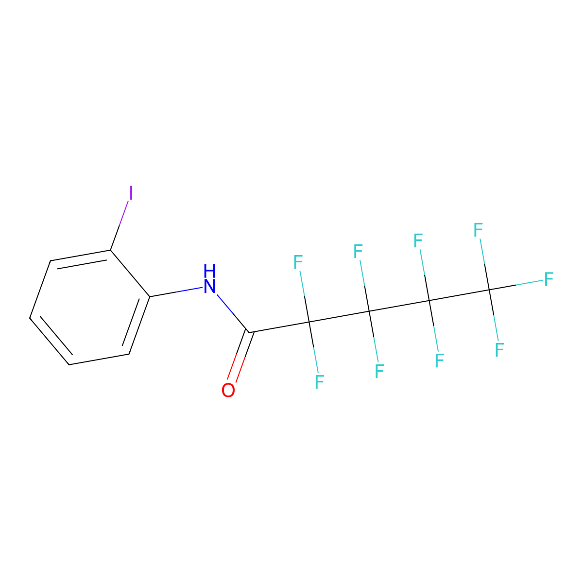 2,2,3,3,4,4,5,5,5-nonafluoro-N-(2-iodophenyl)pentanamide molecular structure, CAS 515860-66-9