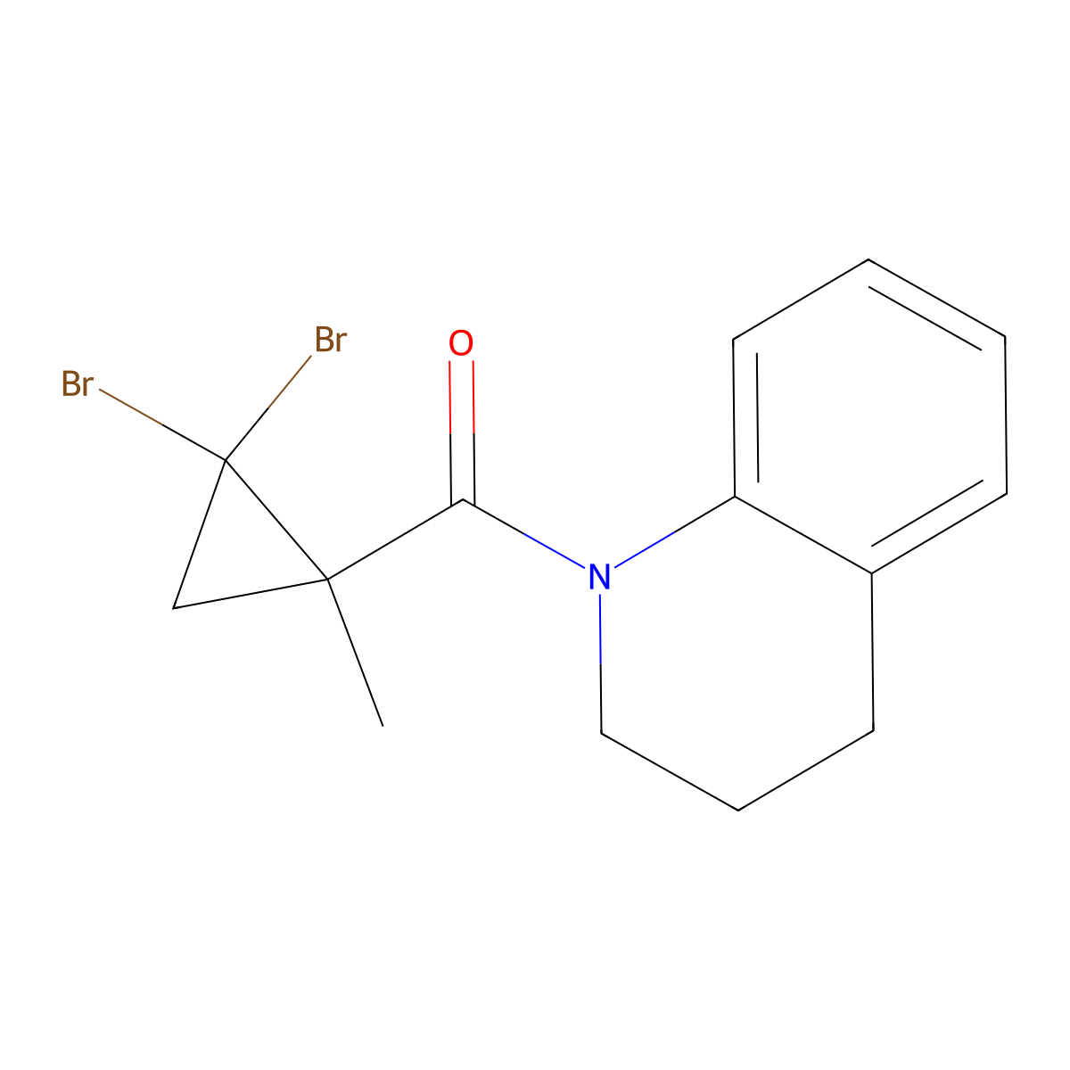 (2,2-dibromo-1-methylcyclopropyl)(3,4-dihydroquinolin-1(2H)-yl)methanone molecular structure, CAS 515860-76-1