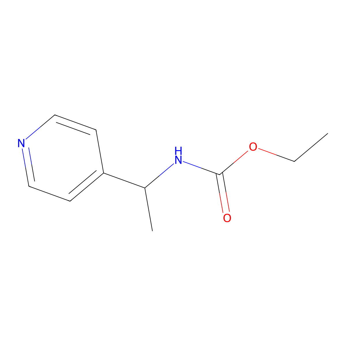 Ethyl [1-(pyridin-4-yl)ethyl]carbamate molecular structure, CAS 515860-83-0