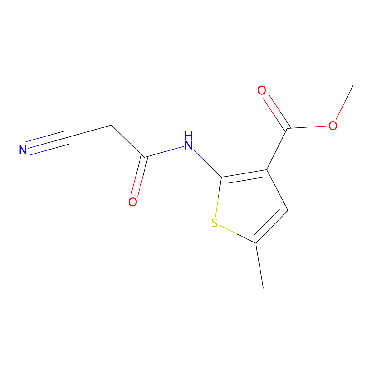 Methyl 2-[(cyanoacetyl)amino]-5-methylthiophene-3-carboxylate molecular structure, CAS 515861-13-9