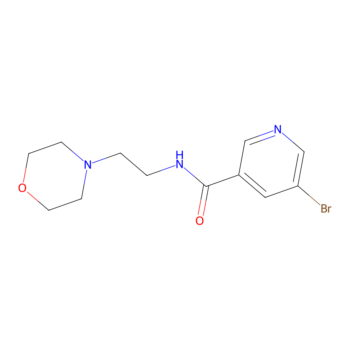 5-Bromo-N-(2-morpholinoethyl)nicotinamide molecular structure, CAS 515866-67-8