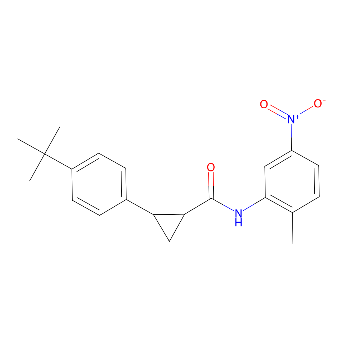 2-(4-tert-butylphenyl)-N-(2-methyl-5-nitrophenyl)cyclopropanecarboxamide molecular structure, CAS 515872-71-6