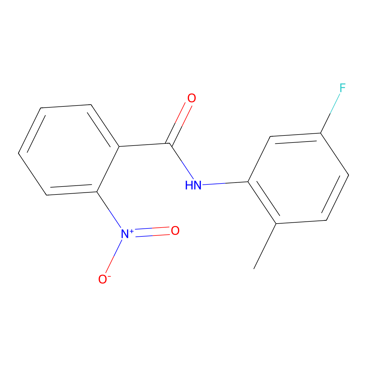 N-(5-fluoro-2-methylphenyl)-2-nitrobenzamide molecular structure, CAS 515873-02-6
