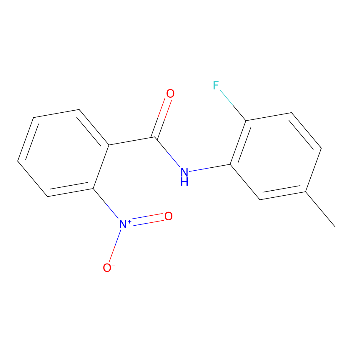 N-(2-fluoro-5-methylphenyl)-2-nitrobenzamide molecular structure, CAS 515873-03-7