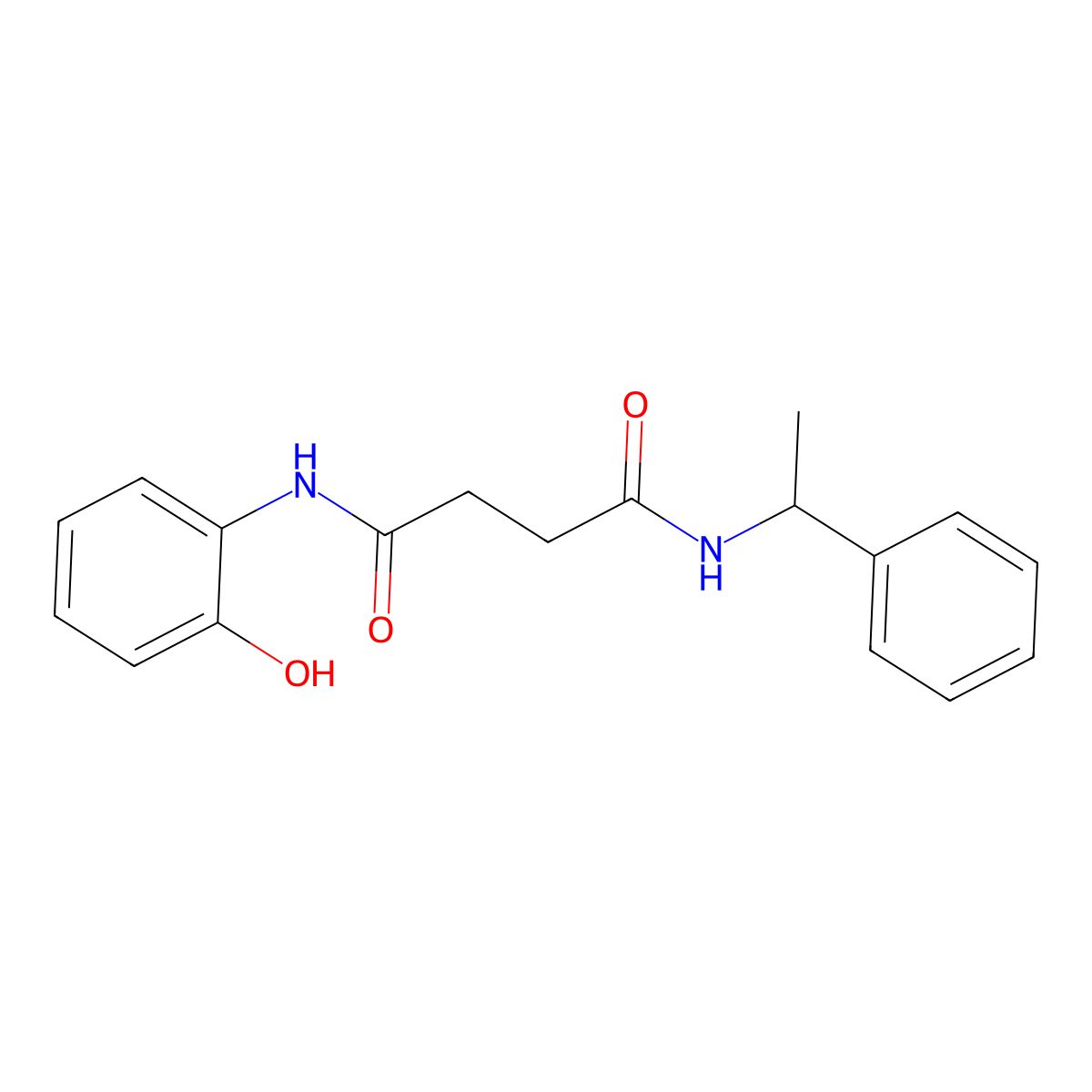N-(2-hydroxyphenyl)-N'-(1-phenylethyl)butanediamide molecular structure, CAS 515874-71-2