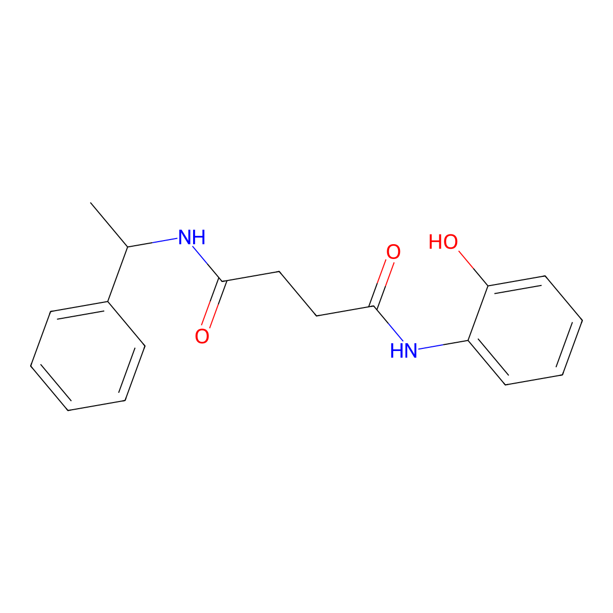 N-(2-hydroxyphenyl)-N'-(1-phenylethyl)butanediamide molecular structure, CAS 515874-71-2