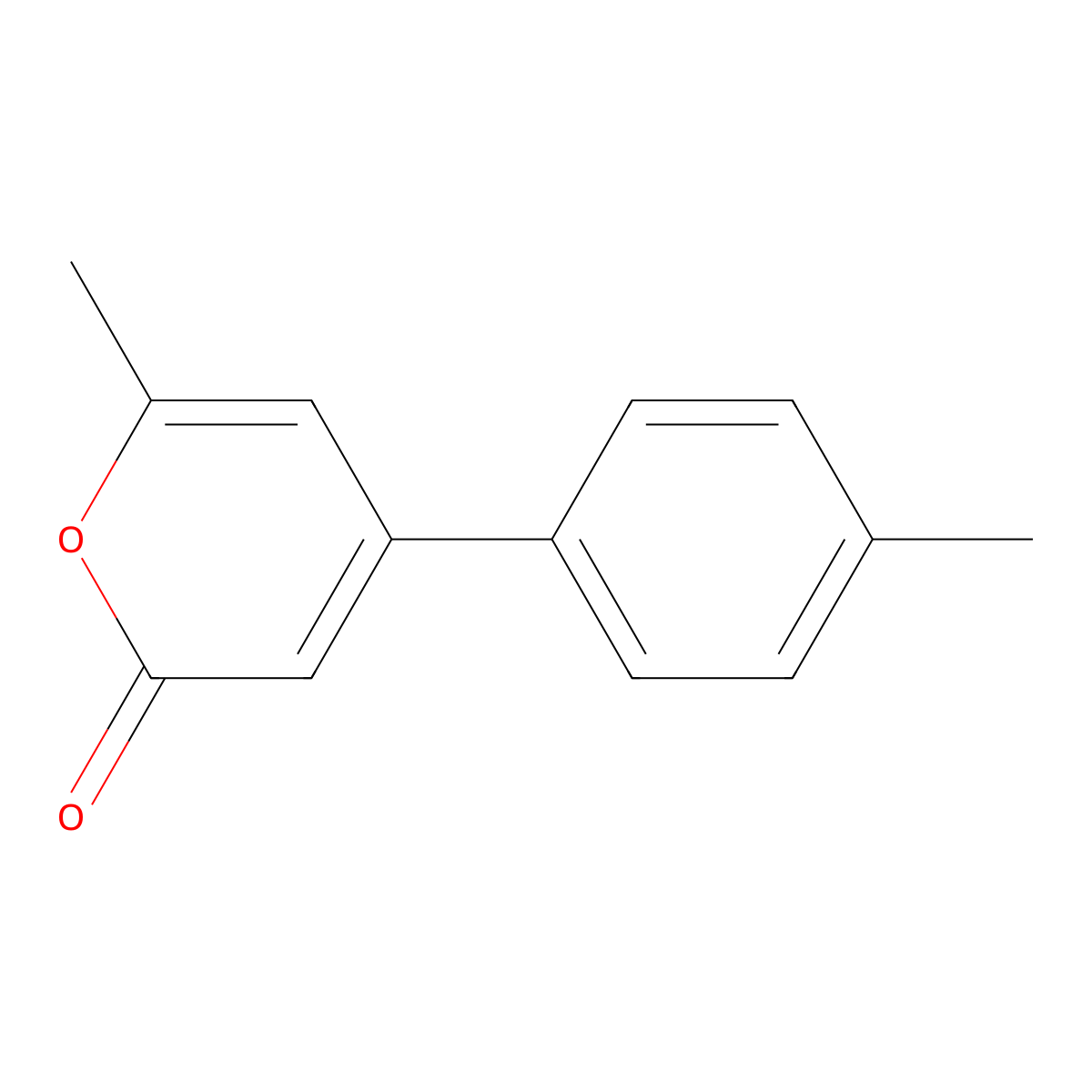 6-Methyl-4-(4-methylphenyl)-2H-pyran-2-one molecular structure, CAS 515877-12-0
