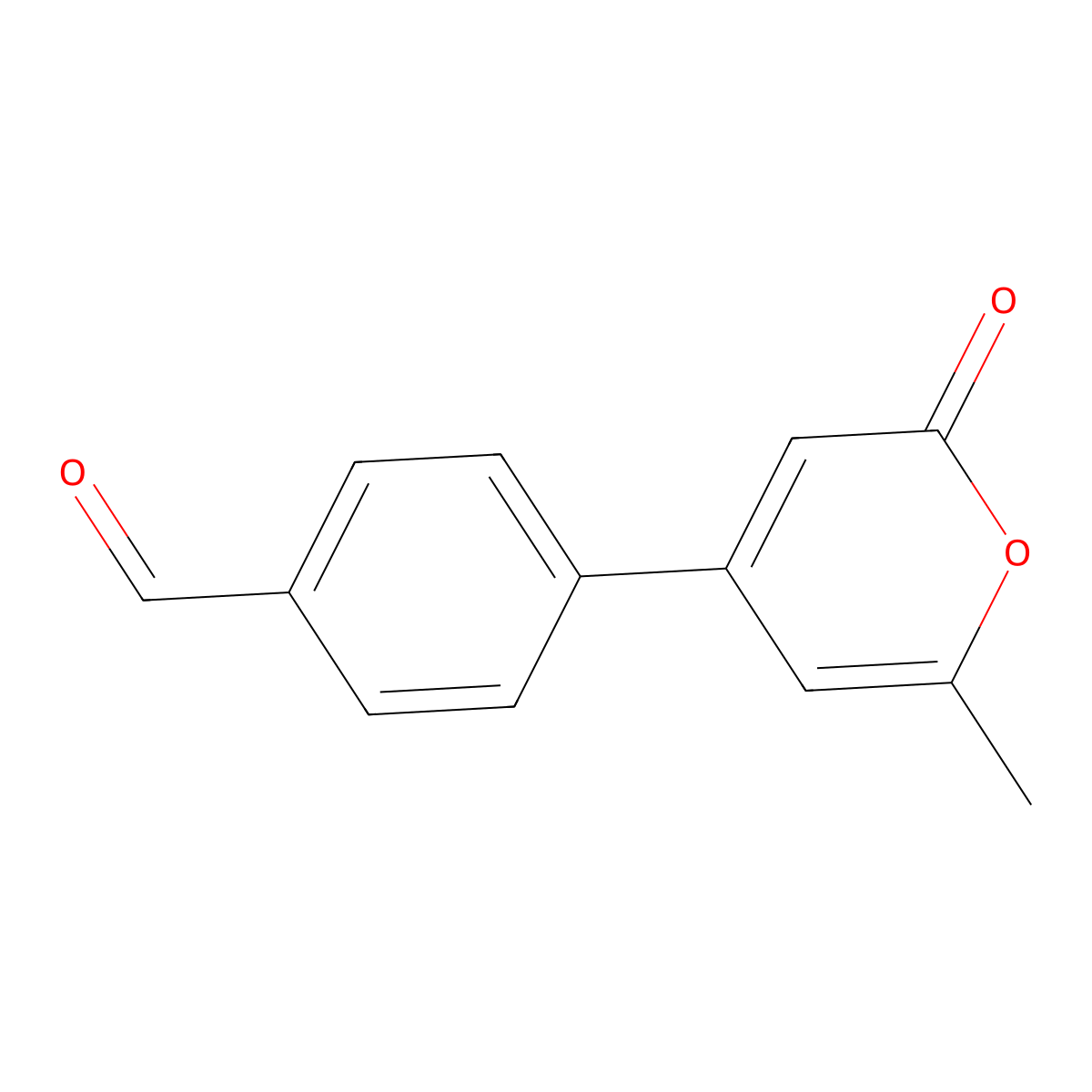 4-(6-Methyl-2-oxo-2H-pyran-4-yl)benzaldehyde molecular structure, CAS 515877-15-3