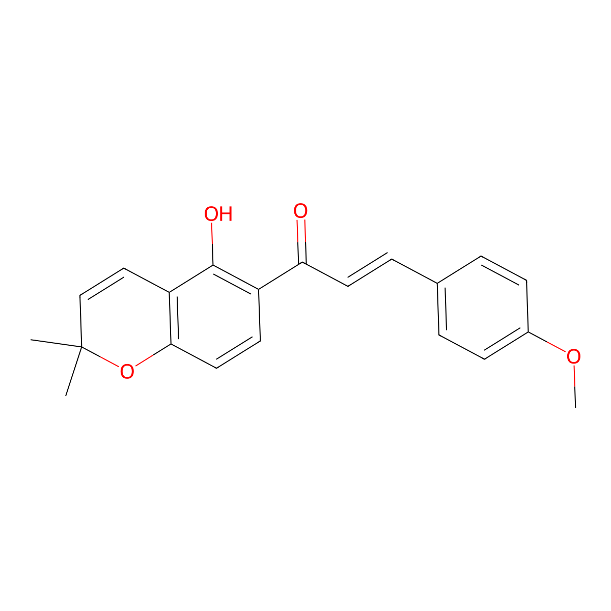 4-Methoxylonchocarpin molecular structure, CAS 51589-67-4