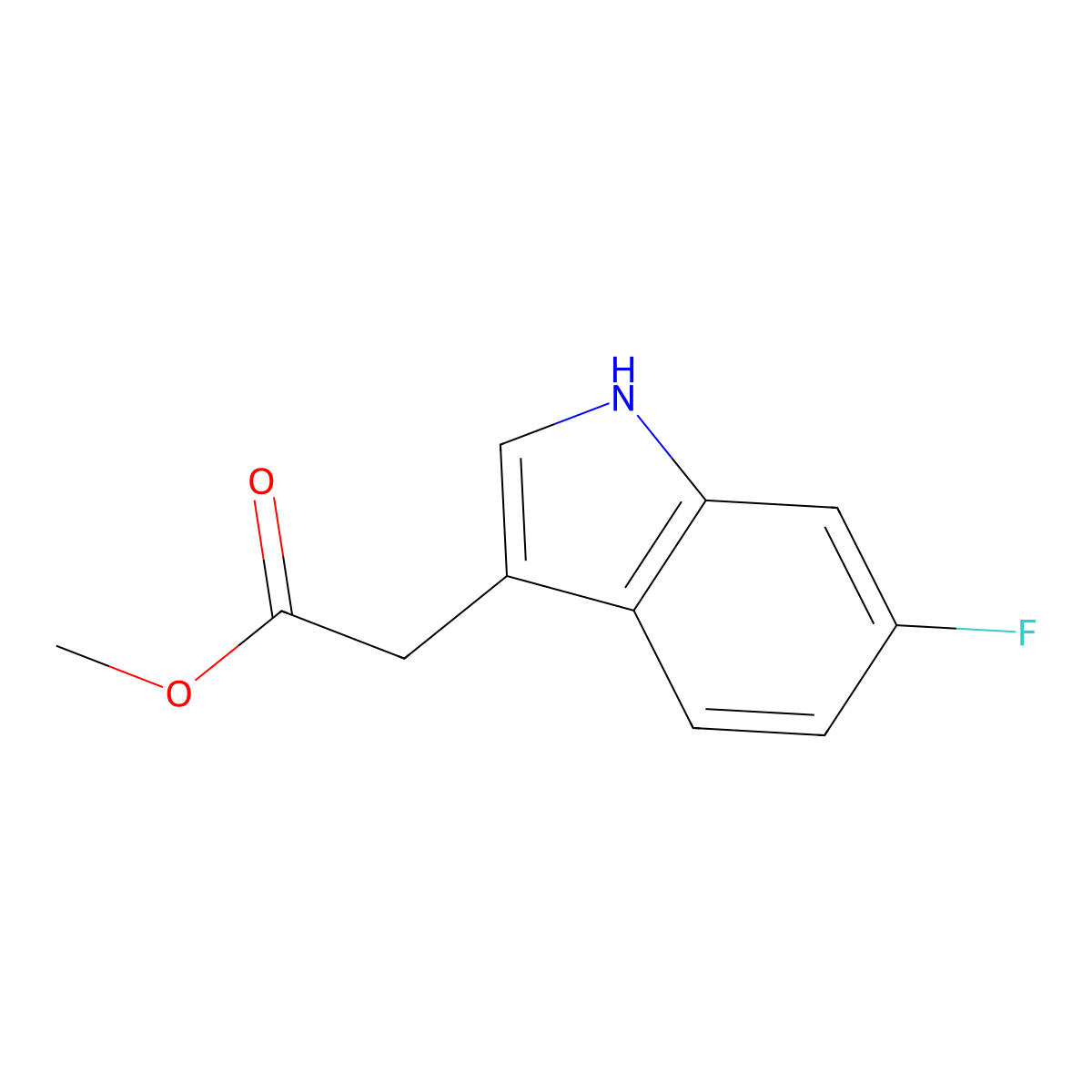 Methyl 6-Fluoroindole-3-acetate molecular structure, CAS 5159-07-9
