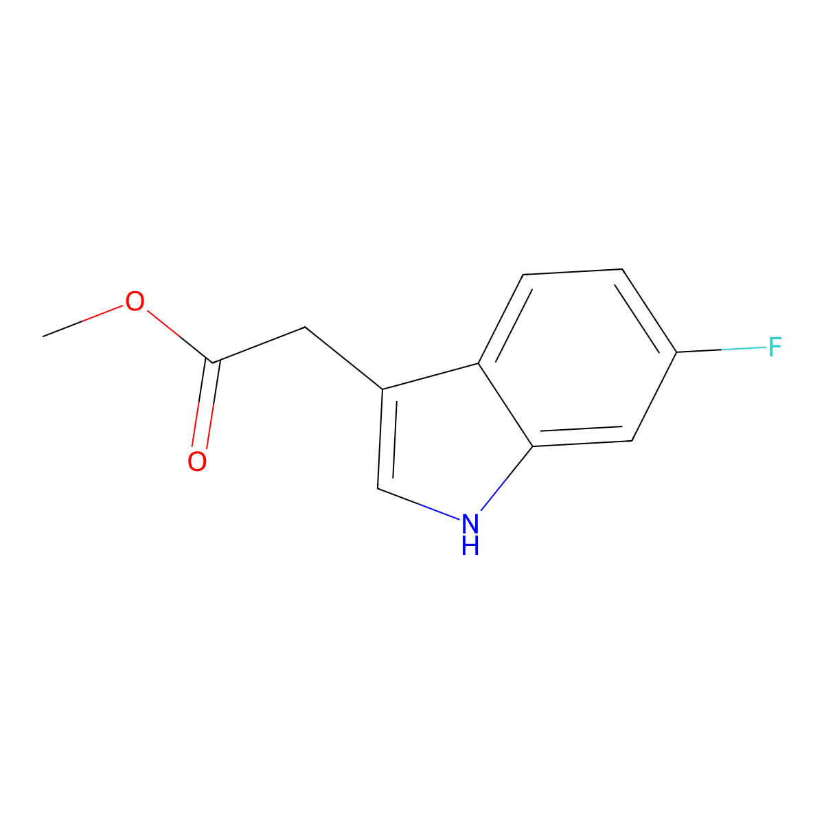 Methyl 6-Fluoroindole-3-acetate molecular structure, CAS 5159-07-9