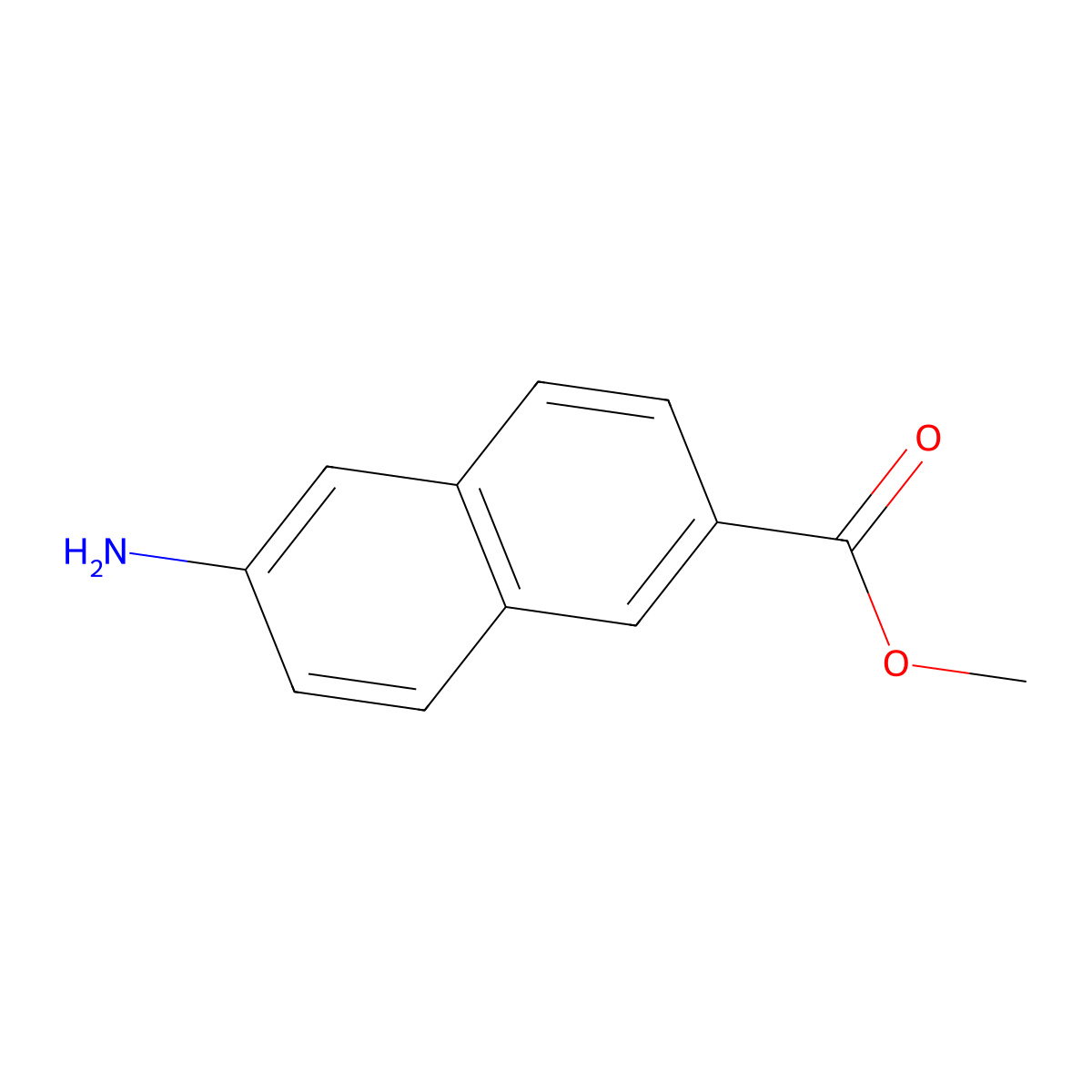 Methyl 6-Amino-2-naphthoate molecular structure, CAS 5159-59-1
