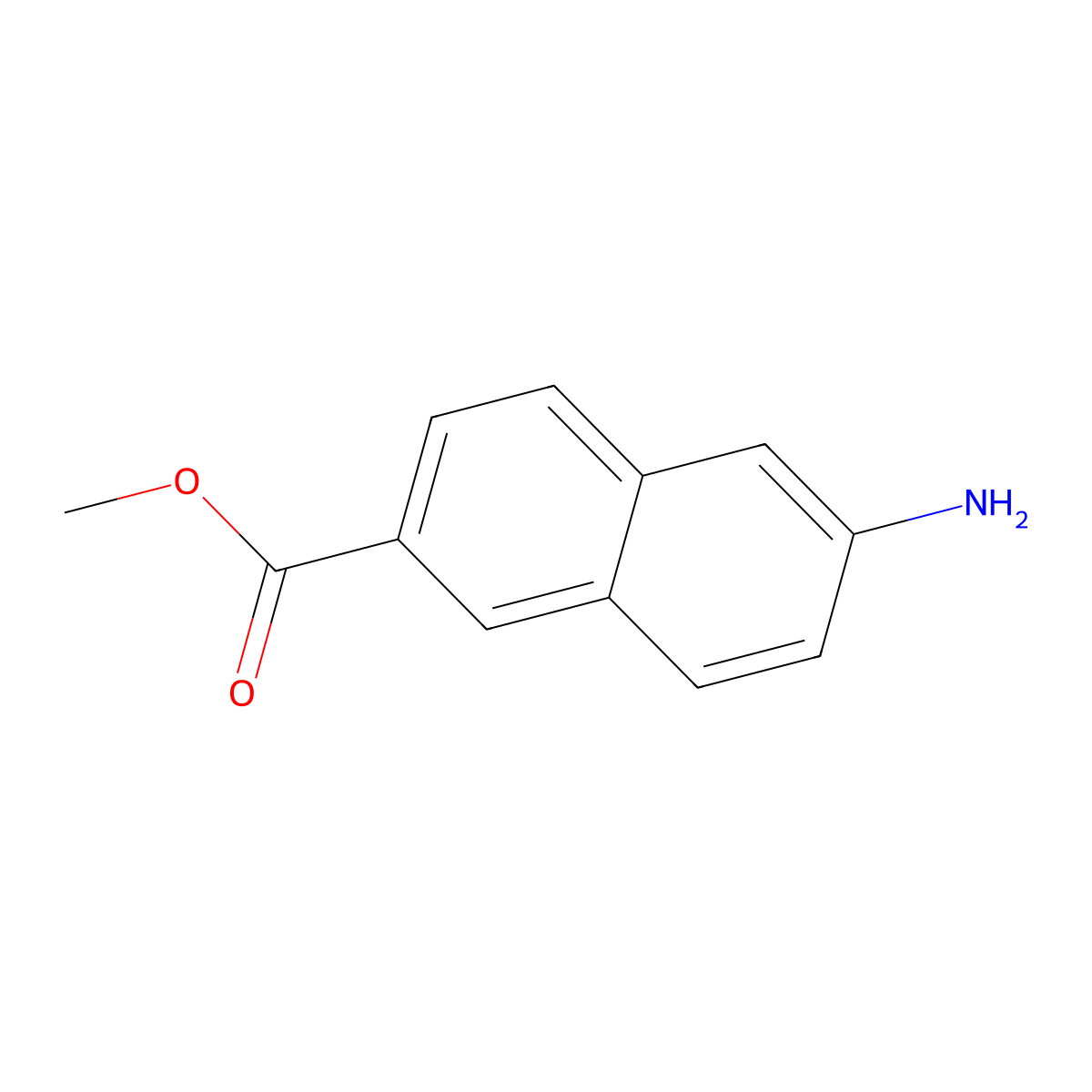 Methyl 6-Amino-2-naphthoate molecular structure, CAS 5159-59-1