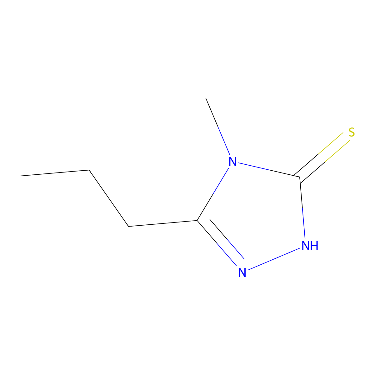 4-Methyl-5-propyl-4H-1,2,4-triazole-3-thiol molecular structure, CAS 51590-51-3