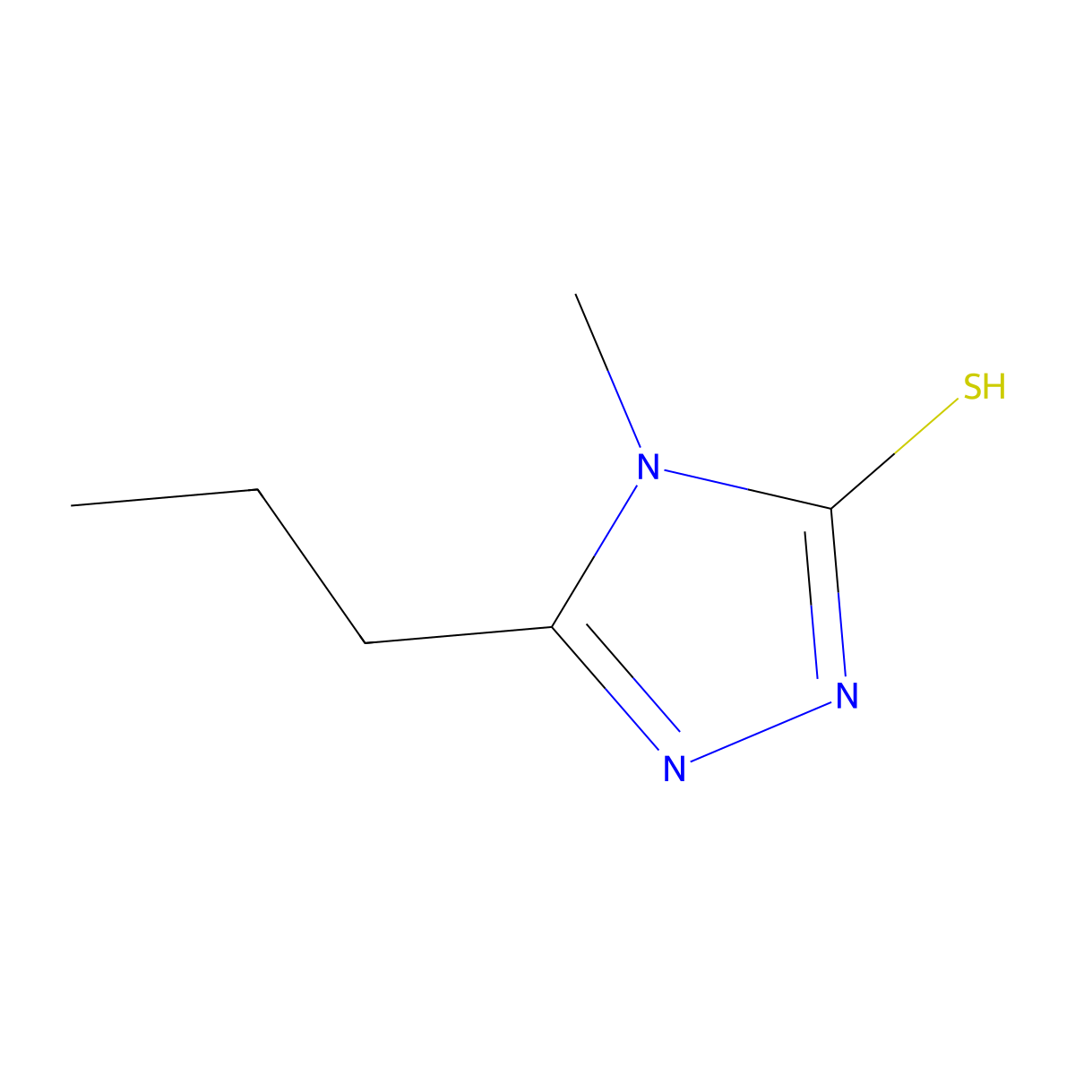 4-Methyl-5-propyl-4H-1,2,4-triazole-3-thiol molecular structure, CAS 51590-51-3