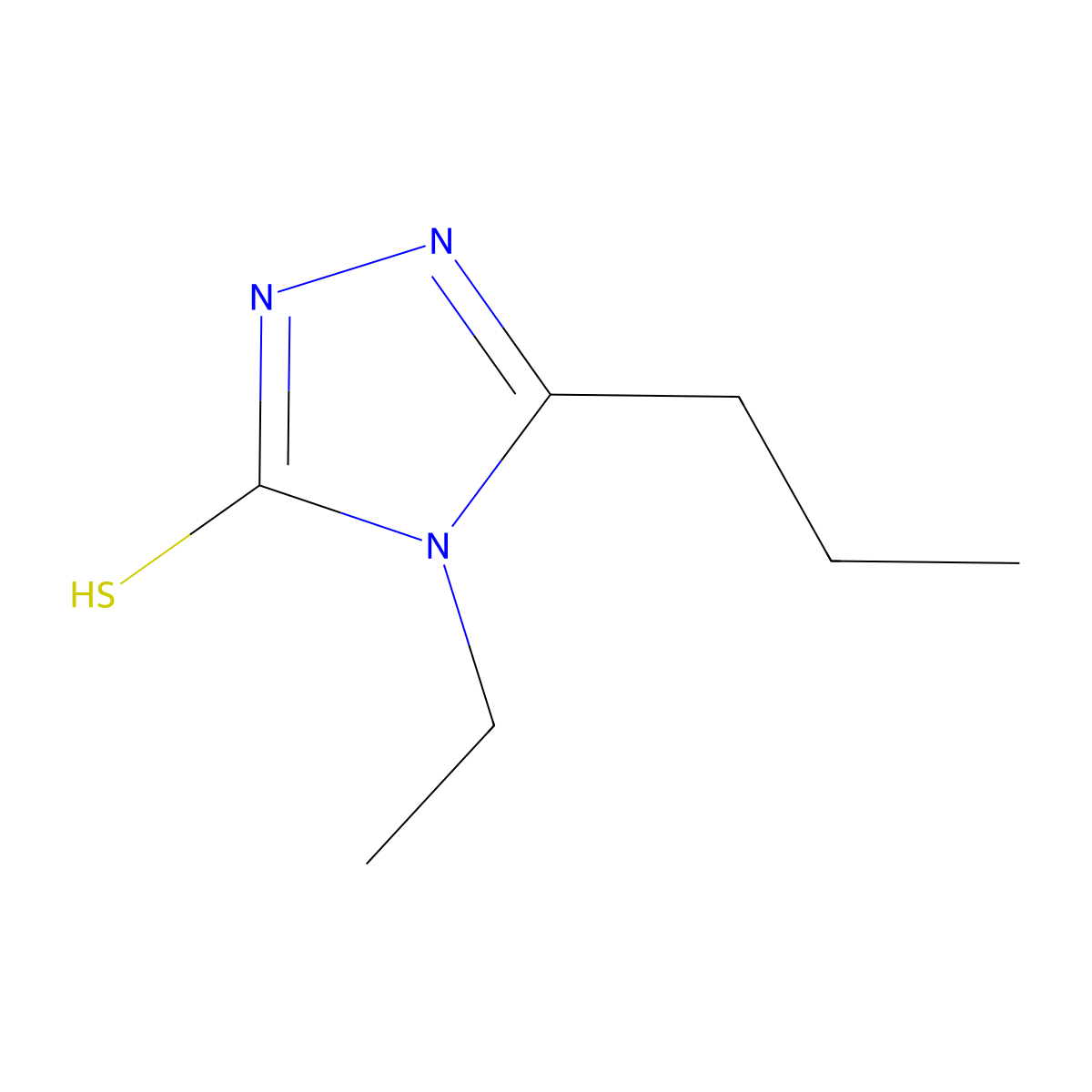 4-Ethyl-5-propyl-4H-1,2,4-triazole-3-thiol molecular structure, CAS 51590-52-4