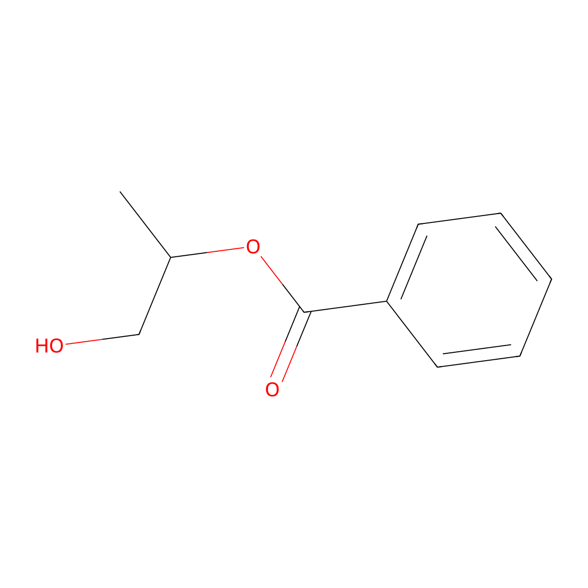1-Hydroxyprop-2-yl benzoate molecular structure, CAS 51591-52-7